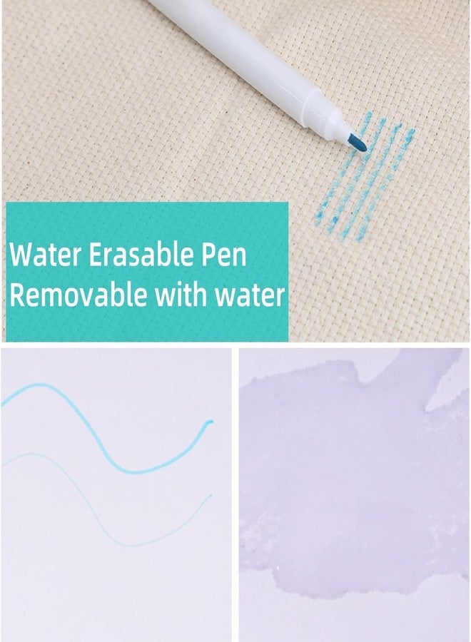 RIANZ® Pack of 2 Air Water Erasable Pen, Fabric Marker Temporary Marking Auto Vanishing Pen, Disappearing Ink Marking Pens Fine for Cloth Marking and Tailoring Sewing Tools (Blue - 2 Pcs) - Image 2